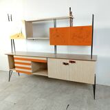 Mid century italian free standing wall unit, 1950s