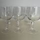 6 Engraved crystal water glasses