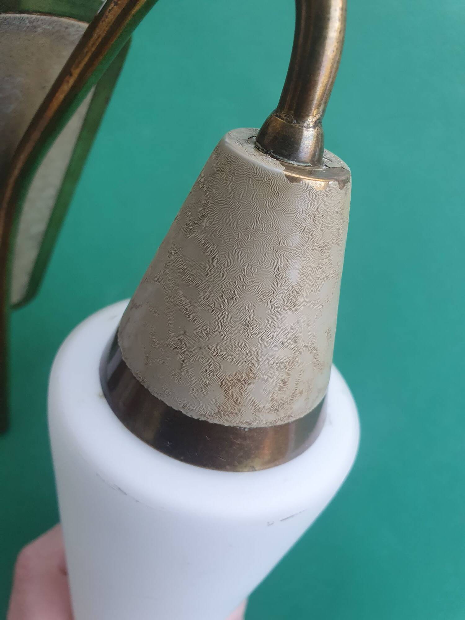 Pair of antique tulip wall sconces