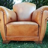 Paire de fauteuils club 1950