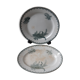 Duo of dishes Saint-Amand Terre de Fer, model Muguet, XIXth