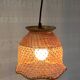 Braided wicker flower suspension