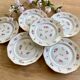 6 dessert plates porcelain france vintage
