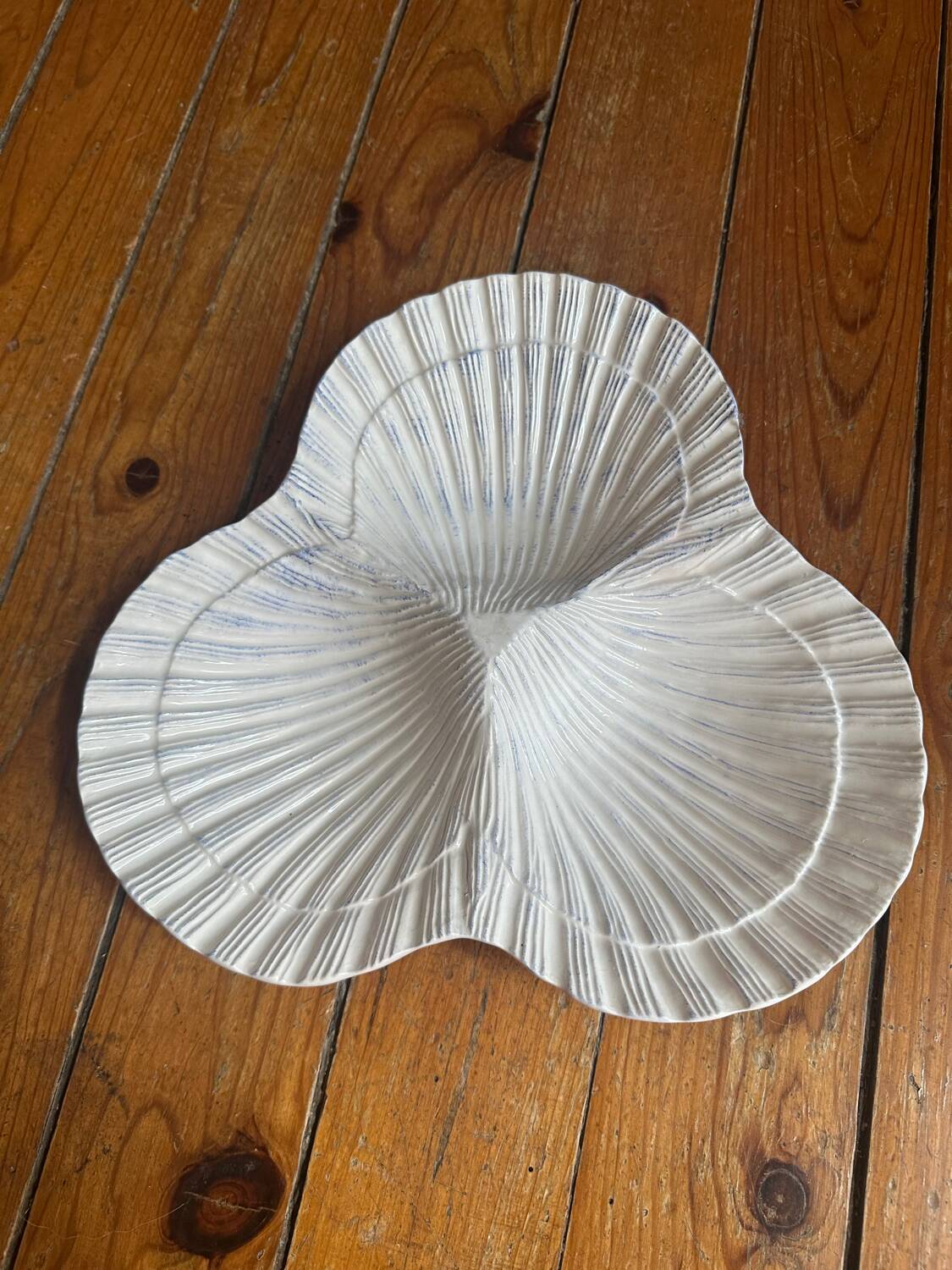 Apertif shell barbotine plate