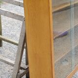 Wall display case from the 50s in solid blond oak