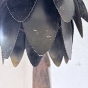 Brutalist suspension Jansen metal welded flower