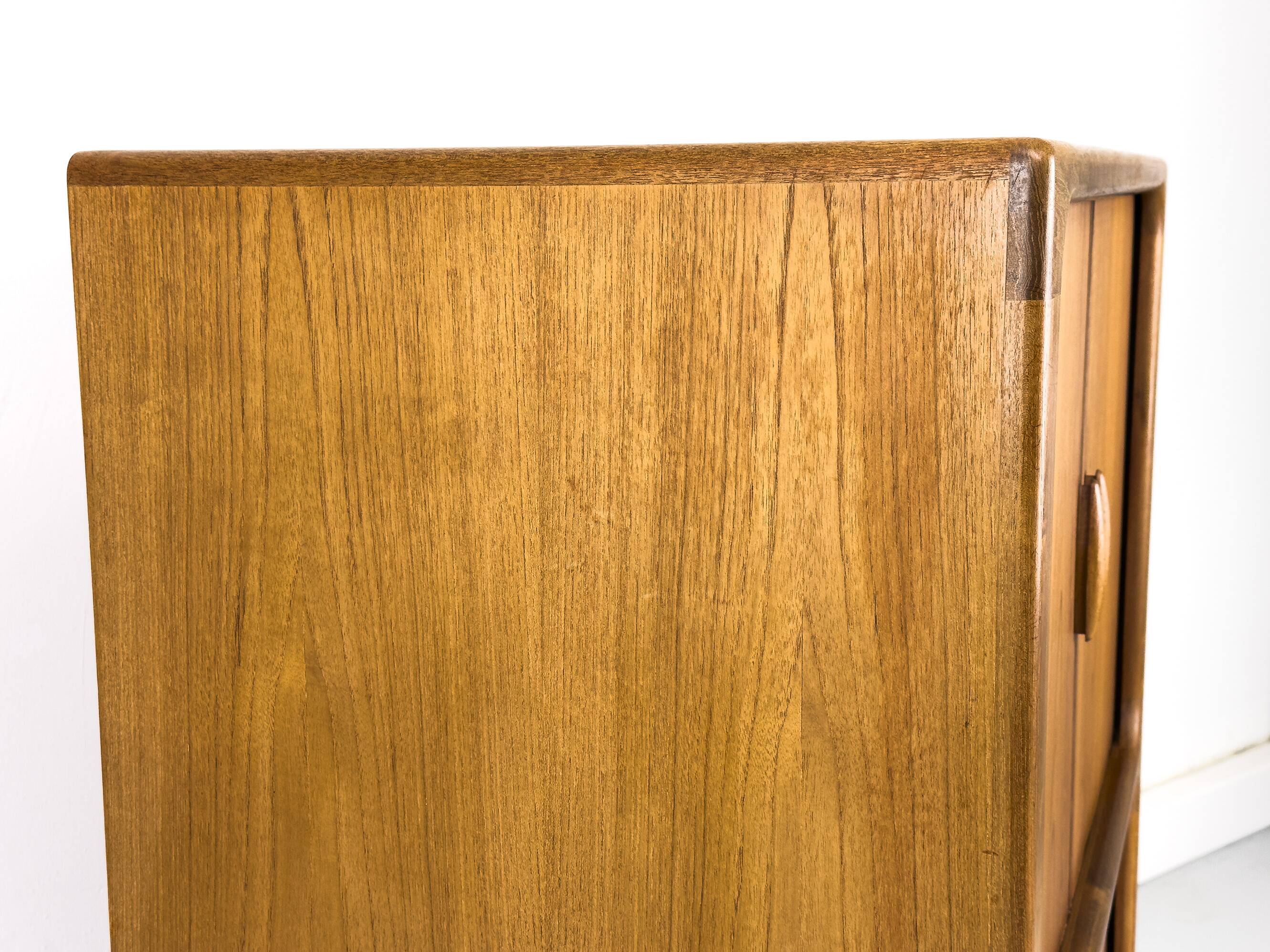 Danish Teak Hi-Fi Sideboard with Tambour Doors from Dyrlund, 1970s