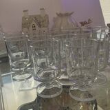 lot of vintage stemmed glasses from the 60s/70s