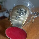 Miniature silver and crystal vase