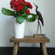 Vintage footstool in light wood