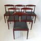 Suite de 6 chaises scandinaves 1960