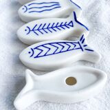 6 porcelain knife holders