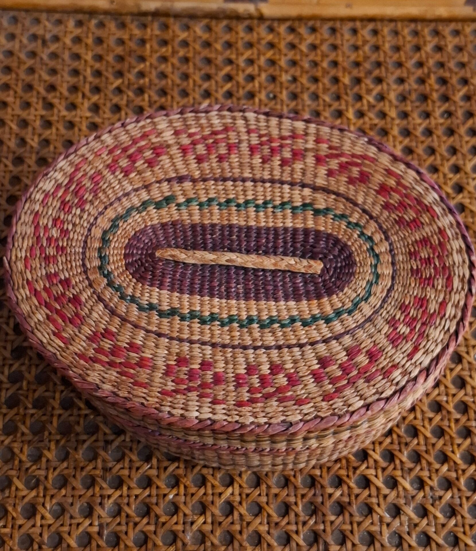 Nesting boxes made of straw.