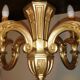 Bronze chandelier 4 arms vintage 1970