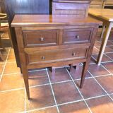 Louis XVI style commode in solid cherry wood.