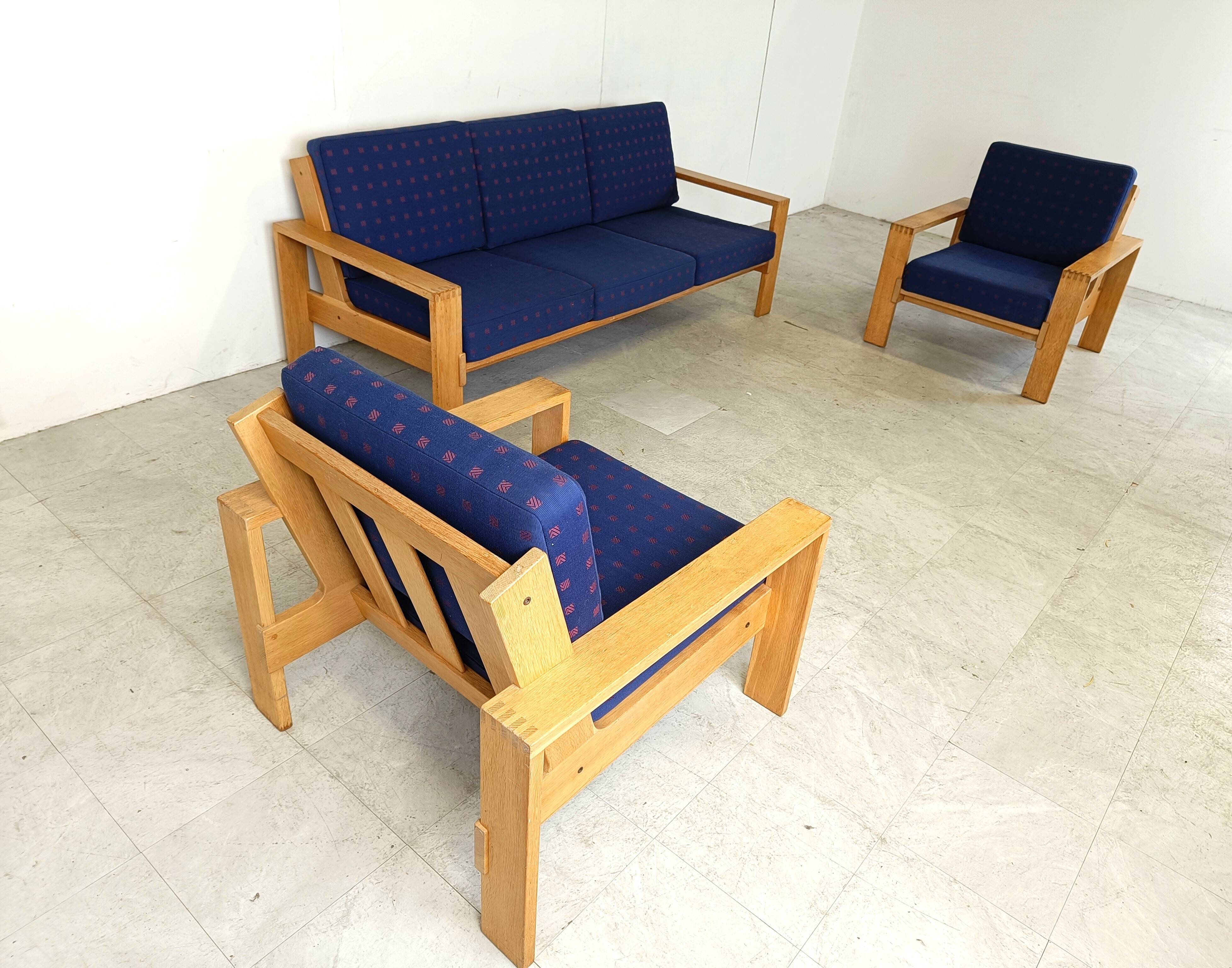 Vintage scandinavian sofa set, 1970s