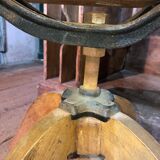 A schoolmaster's desk and chairs