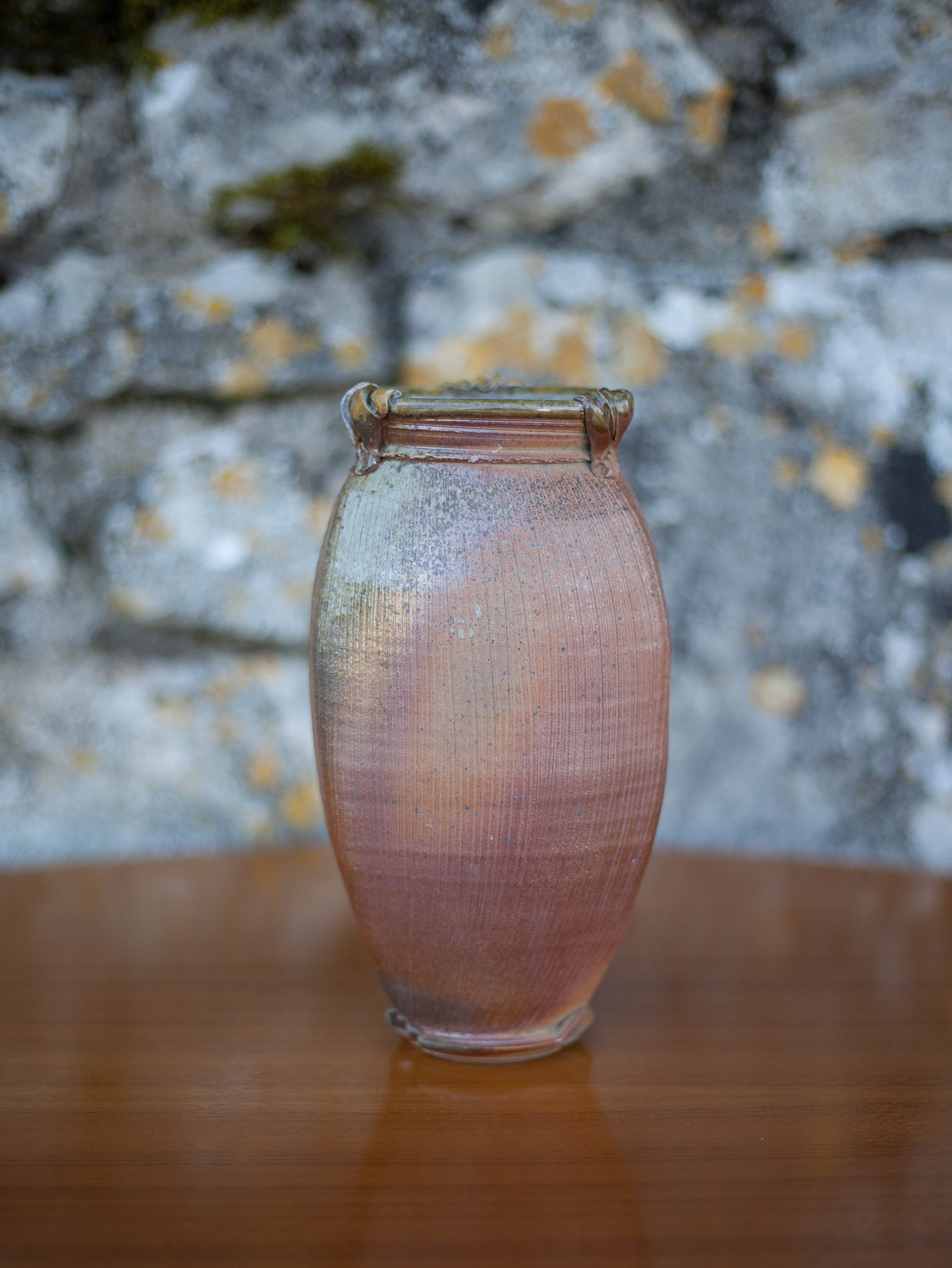Vase in vintage glazed stoneware