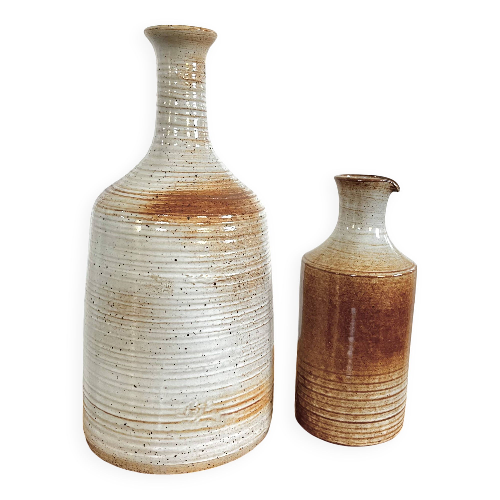 Stoneware soliflore vases