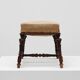 Baroque 19th century oak stool in Louis XV style, France