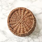 Old French toast or fruit basket in braided wicker