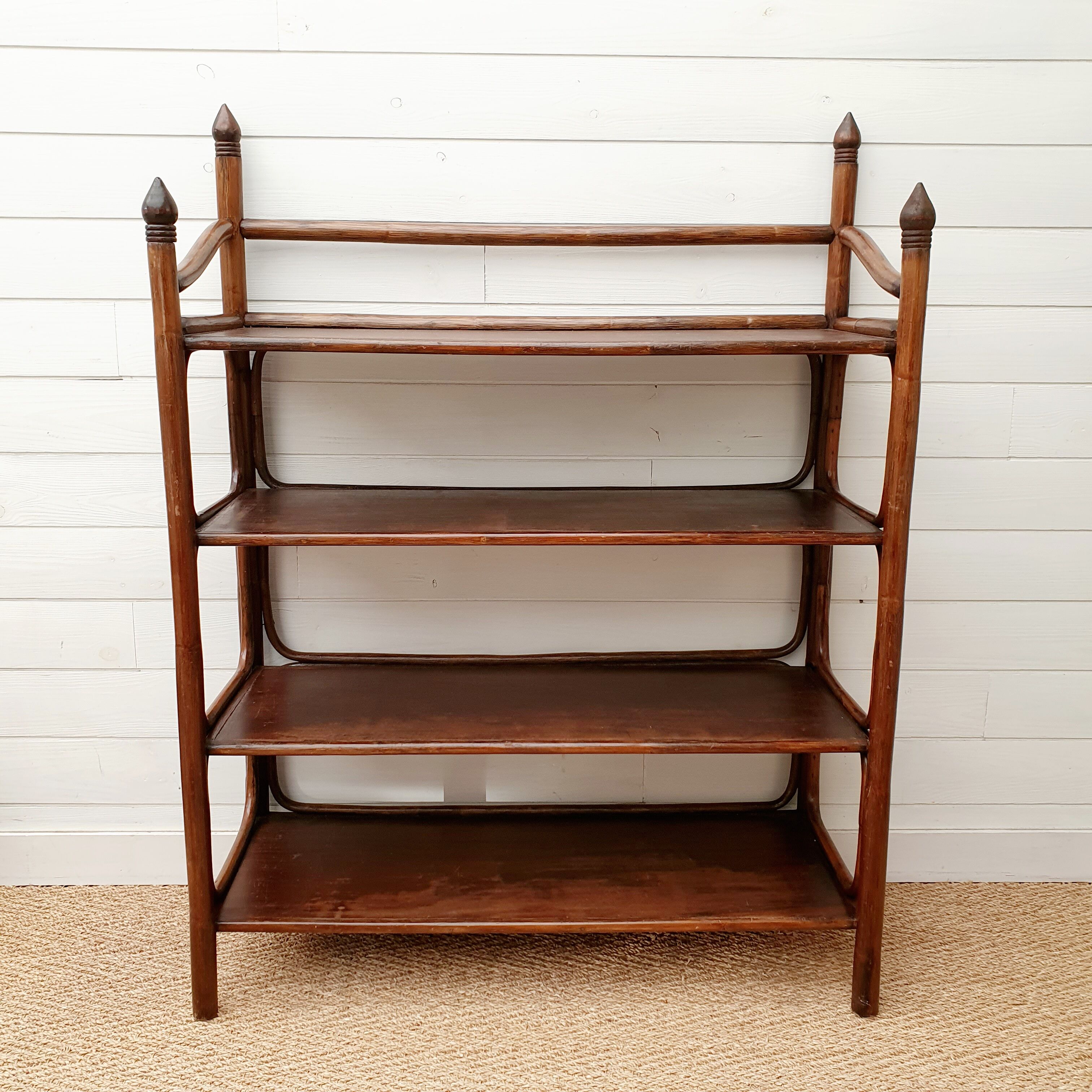 Bamboo rattan shelf 1970
