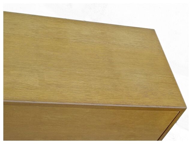 Sideboard vintage blond wood massif vintage 1950 from Charles Ramos
