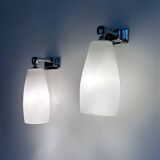 INDA 70s design opaline wall lights (X2)