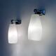 INDA 70s design opaline wall lights (X2)