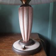 Lampe vintage des années 40 avec son abat-jour plissé