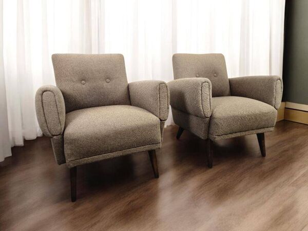 ensemble de 2 fauteuils vintage / fauteuils individuels / petits fauteuils