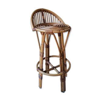 Rattan bar stool