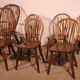 set of 5 Windsor chairs and two armchairs - 19th century