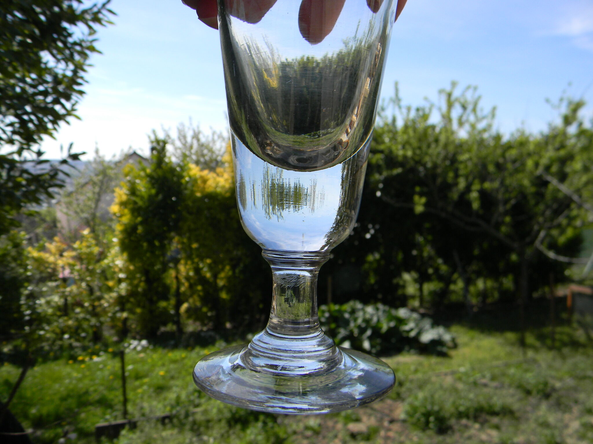 Set of 2 glass absinthe glasses