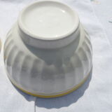 3 bowls faience yellow edging