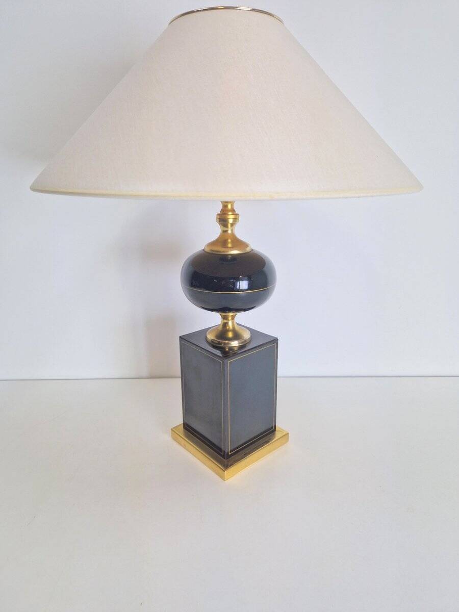 Vintage Regency Brass Table Lamp from Le Dauphin, 1970s