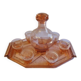 Art Deco liquor service in glass