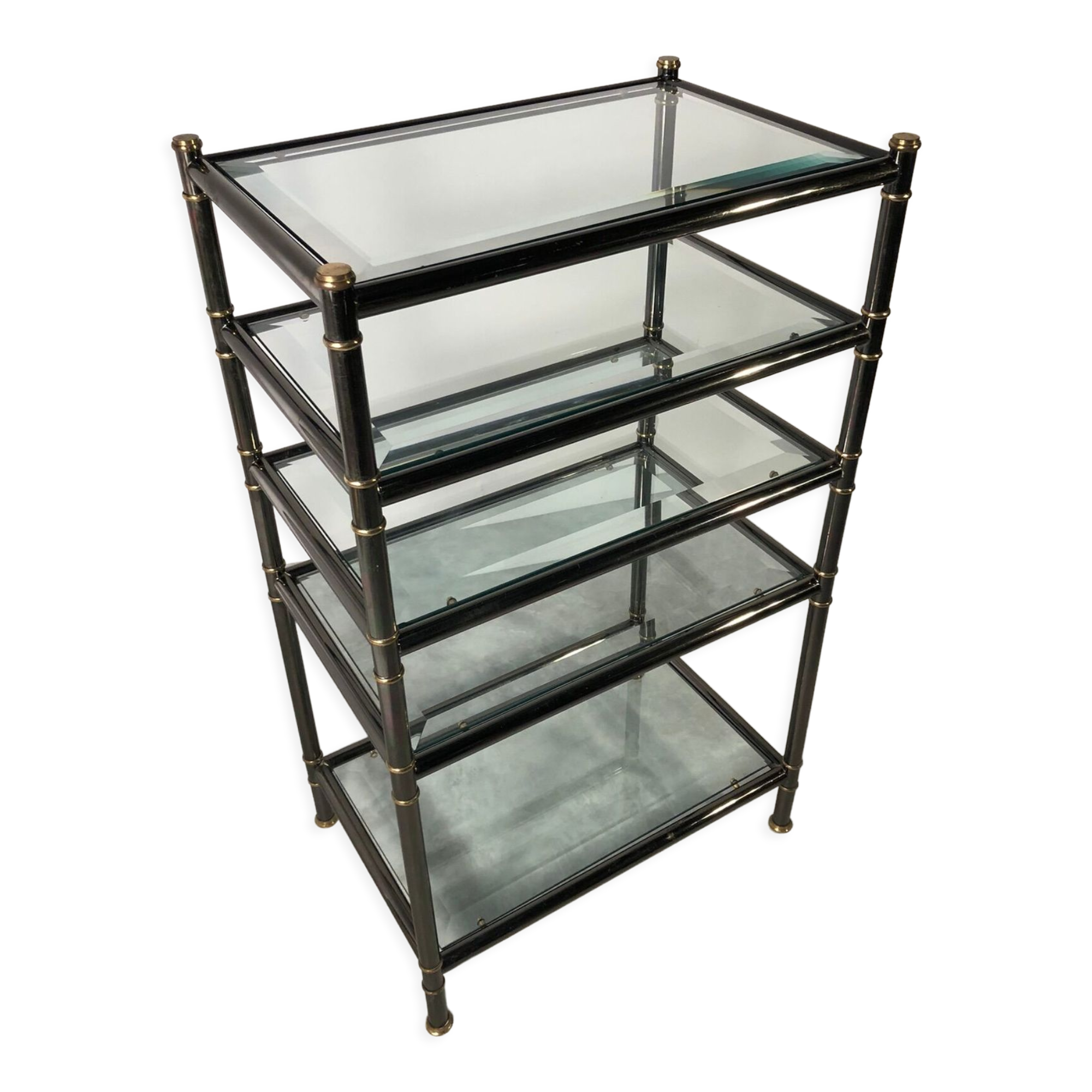 Hollywood Regency glass shelf