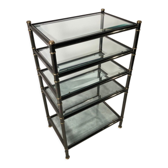 Hollywood Regency glass shelf