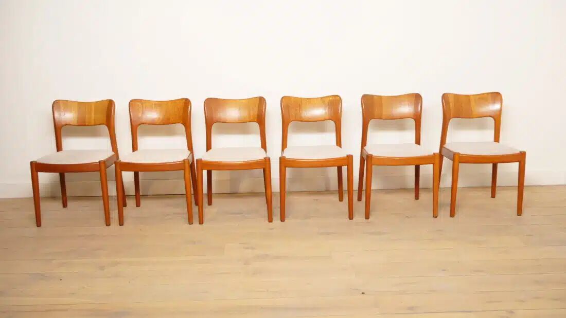 6 x dining chair | John Mortensen | Niels Koefoed | Model Ole | Teak