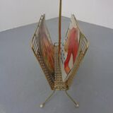 French metal magazine rack, 1960s