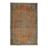 One-of-a-kind turkish handwoven vintage rug - rustic vintage charm 300x 191 cm