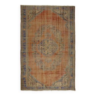 Tapis vintage turc tissé à la main unique en son genre - charme vintage rustique 300x 191 cm