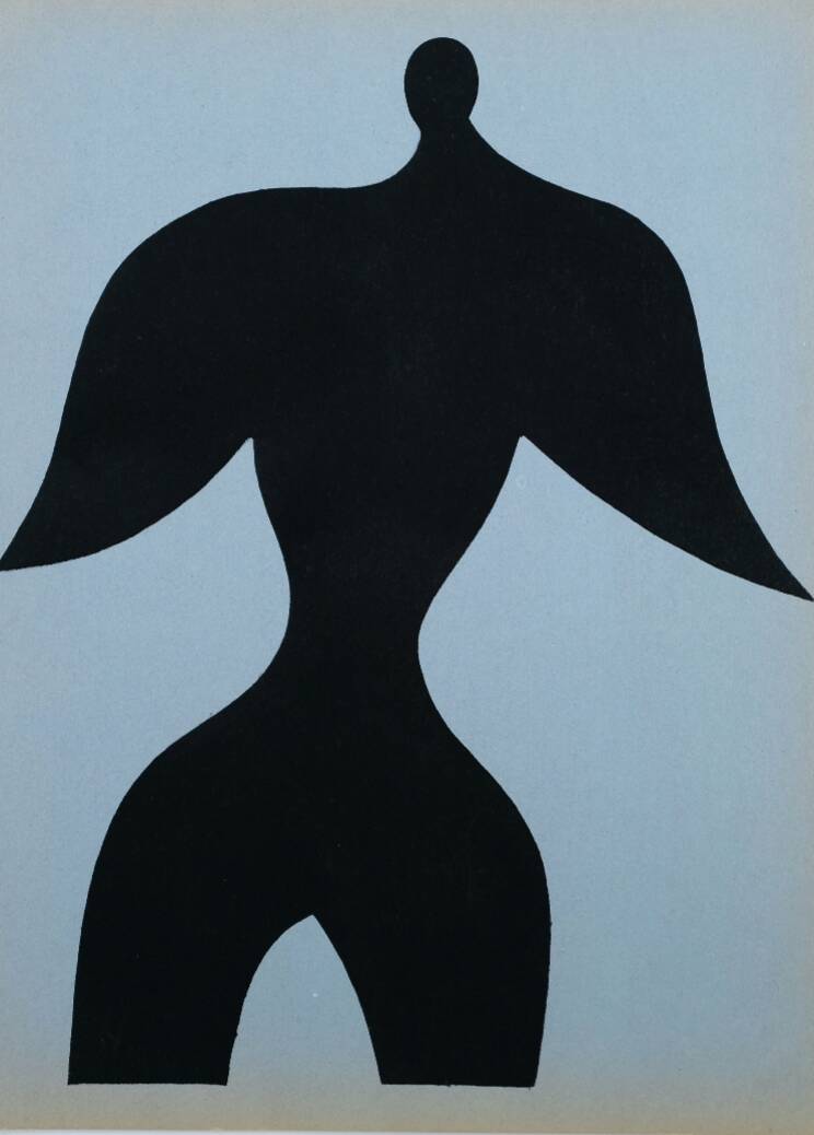 Jean arp: bird man - stencil