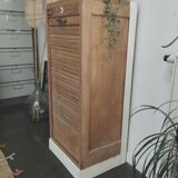 Filing Cabinet with Curtain / Vintage Furniture