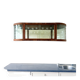 Art Deco-style wall-mounted display cabinet with floral engraving