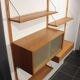 Vintage teak wall unit by Preben Sorensen, Denmark 1960s