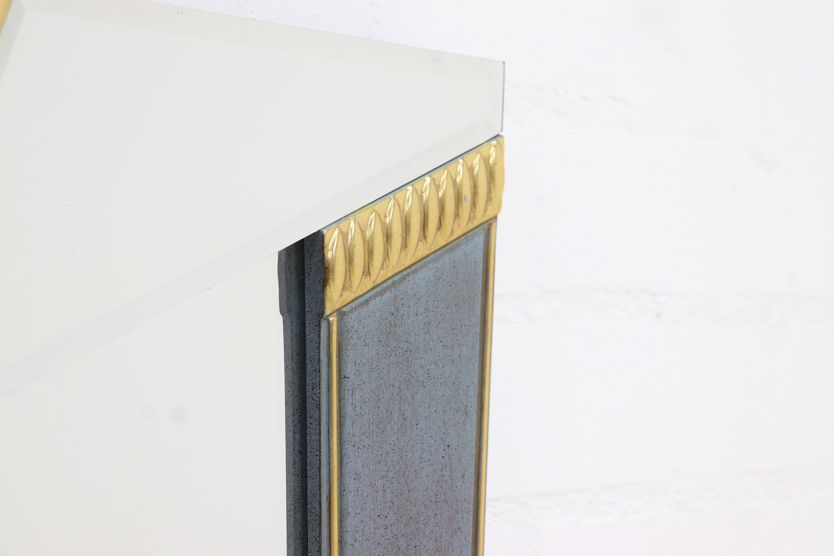Large Gold Plated Mirror by Deknudt Belgium 1980s