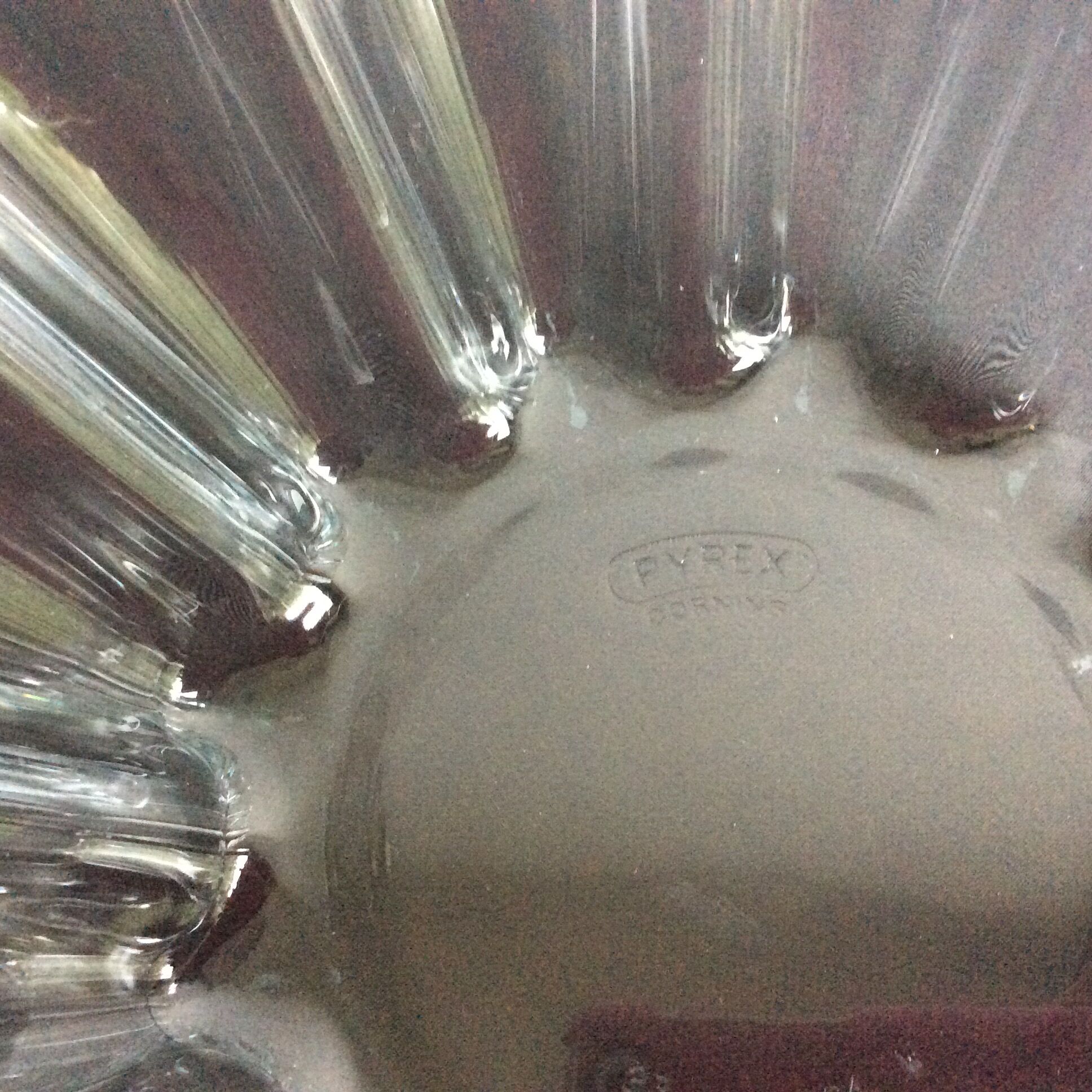 Cake mold (Charlotte or other) fluted glass PYREX - vintage