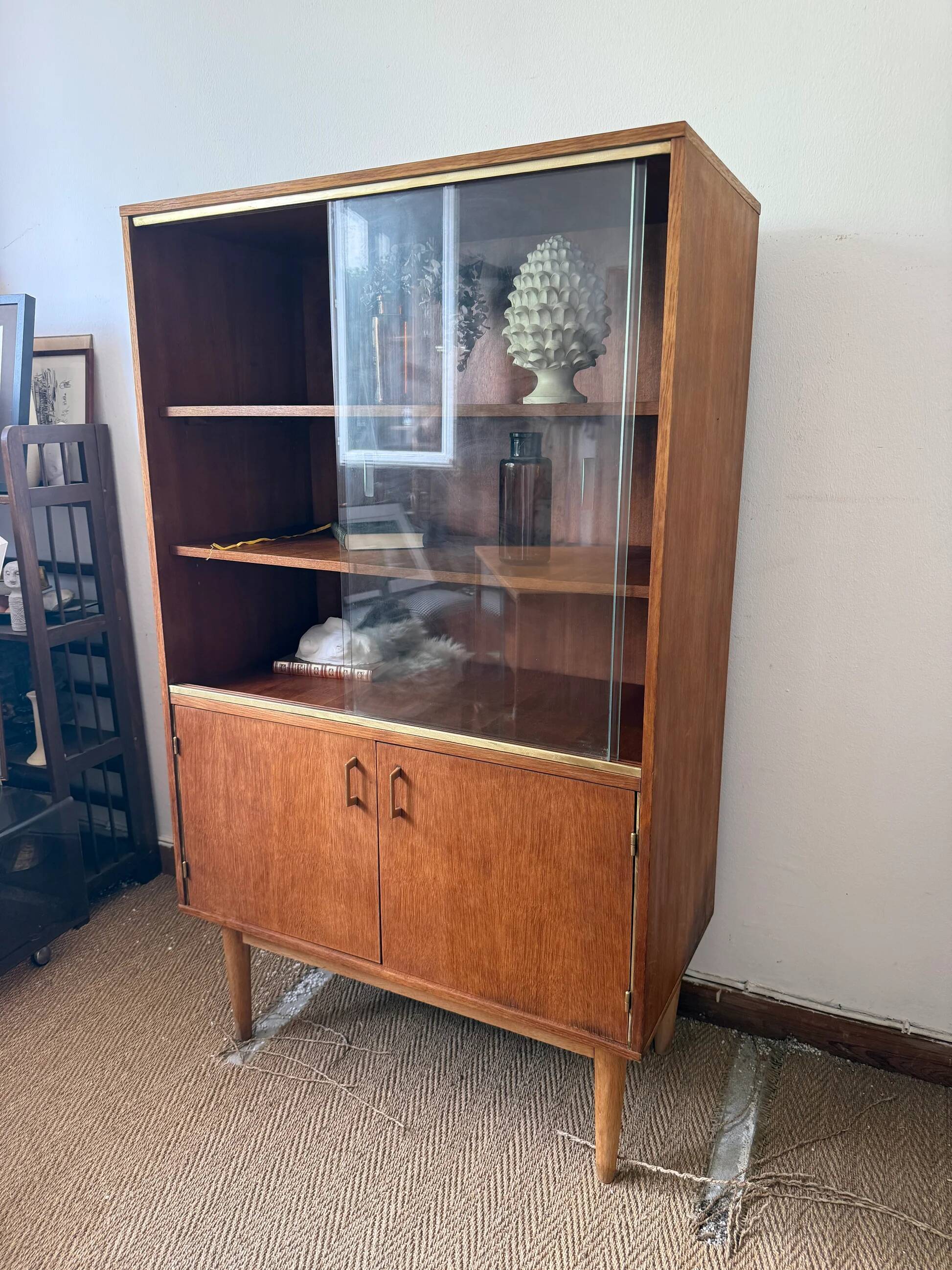 Vintage display cabinet bookshelf